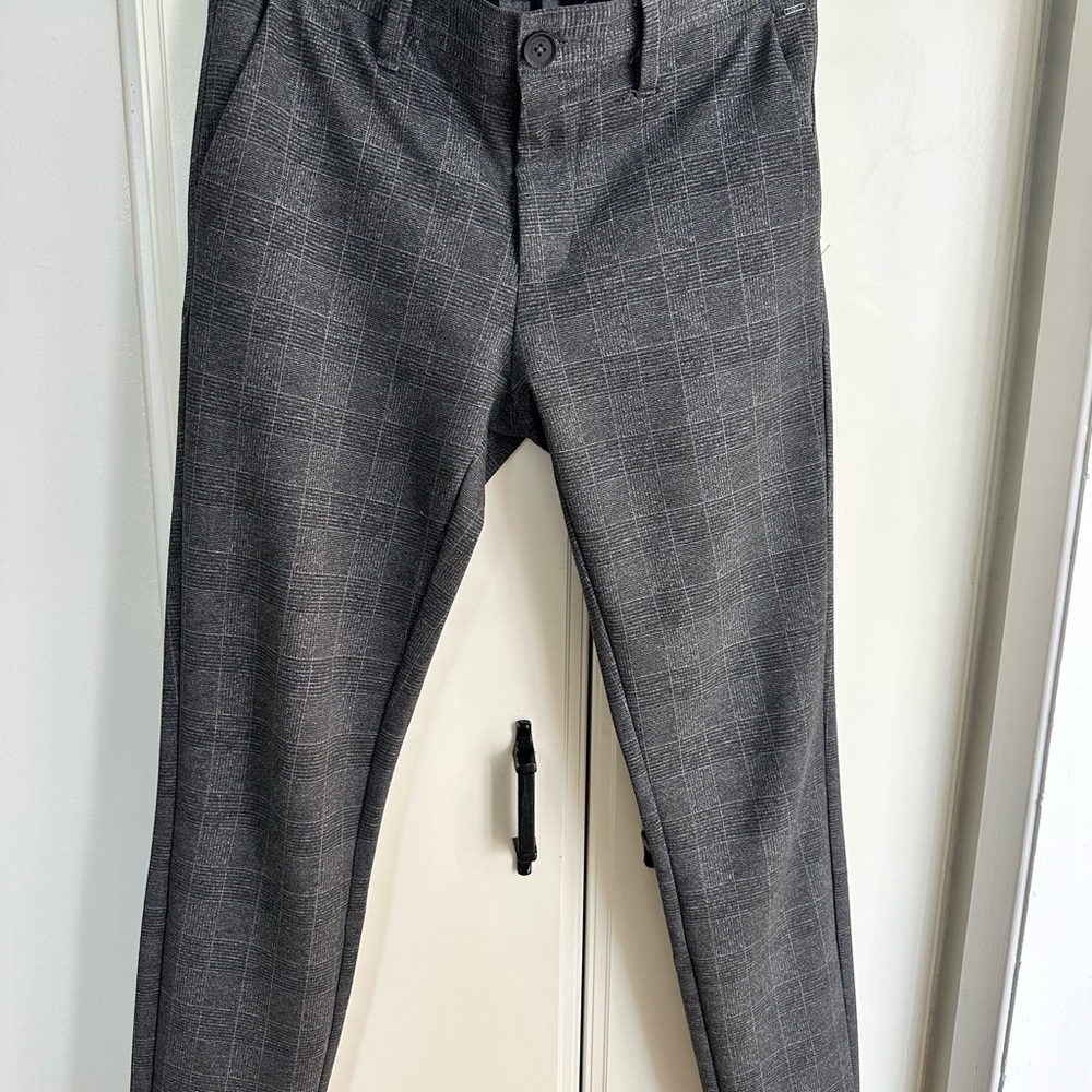 ONLY & SONS Gray Windowpane Dress Pants